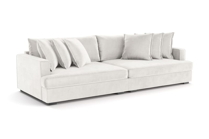 Rossita Lyx 4-sits Extra djup Manchestersoffa - Offwhite Manchester - Möbler - Vardagsrum - Soffor - Sammetssoffor