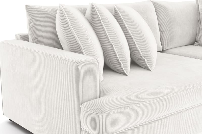 Rossita Lyx 4-sits Extra djup Manchestersoffa - Offwhite Manchester - Möbler - Vardagsrum - Soffor - Sammetssoffor