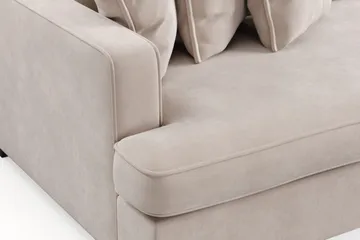 Rossita Lyx 4-sits Extra djup Sammetsoffa - Beige - Möbler - Vardagsrum - Soffor - Sammetssoffor