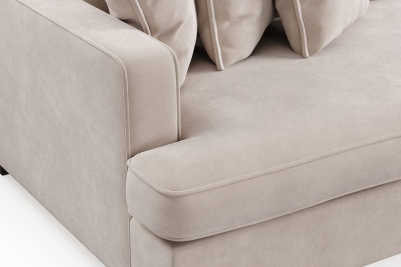 Rossita Lyx 4-sits Extra djup Sammetsoffa - Beige - Möbler - Vardagsrum - Soffor - Sammetssoffor