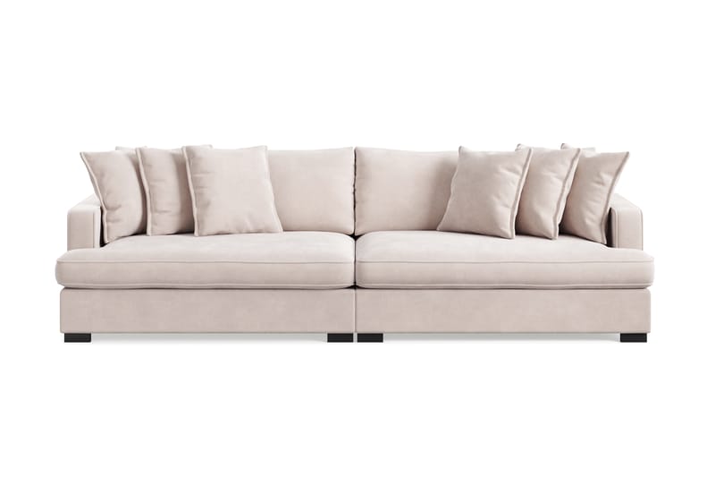 Rossita Lyx 4-sits Extra djup Sammetsoffa - Beige - Möbler - Vardagsrum - Soffor - Sammetssoffor