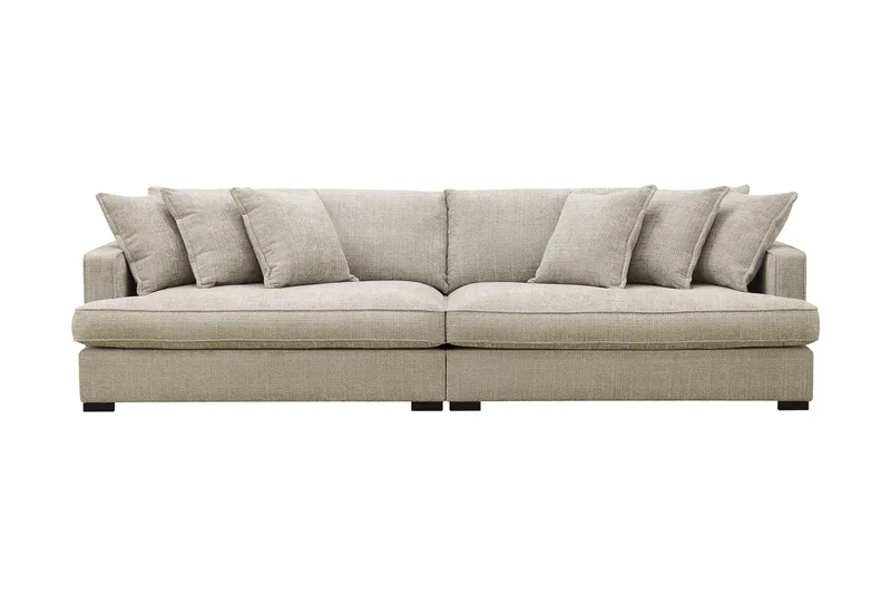 Rossita Lyx 4-sits Extra djup Soffa i Chenille - Grå / Beige - Möbler - Vardagsrum - Soffor - 4-sits soffor