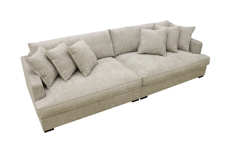 Rossita Lyx 4-sits Extra djup Soffa i Chenille - Grå / Beige - Möbler - Vardagsrum - Soffor - 4-sits soffor