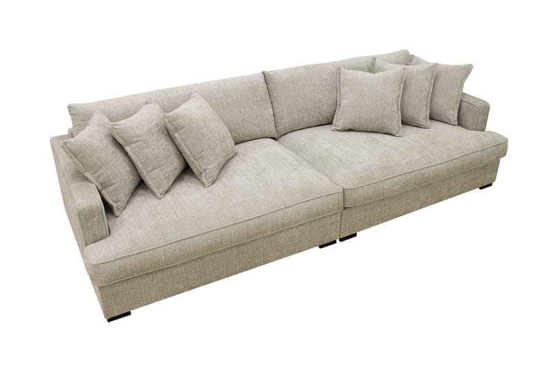 Rossita Lyx 4-sits Extra djup Soffa i Chenille - Grå / Beige - Möbler - Vardagsrum - Soffor - 4-sits soffor