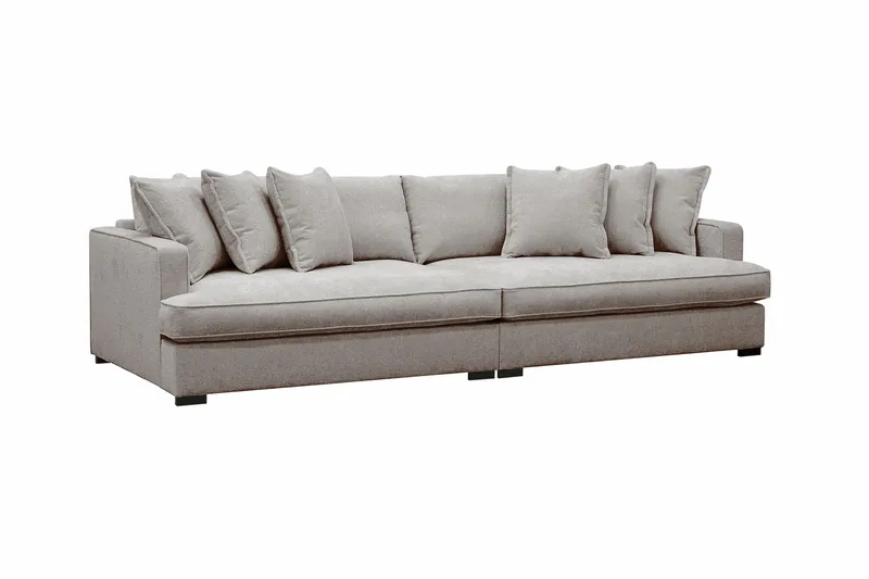 Rossita Lyx 4-sits Extra djup Soffa i Chenille - Grå / Brun - Möbler - Vardagsrum - Soffor - 4-sits soffor