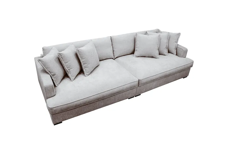 Rossita Lyx 4-sits Extra djup Soffa i Chenille - Grå / Brun - Möbler - Vardagsrum - Soffor - 4-sits soffor