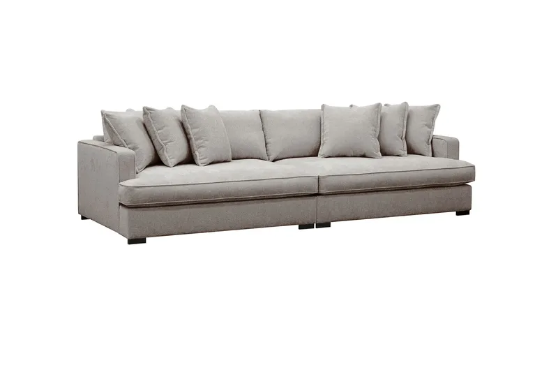 Rossita Lyx 4-sits Extra djup Soffa i Chenille - Grå / Brun - Möbler - Vardagsrum - Soffor - 4-sits soffor
