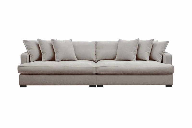 Rossita Lyx 4-sits Extra djup Soffa i Chenille - Grå / Brun - Möbler - Vardagsrum - Soffor - 4-sits soffor