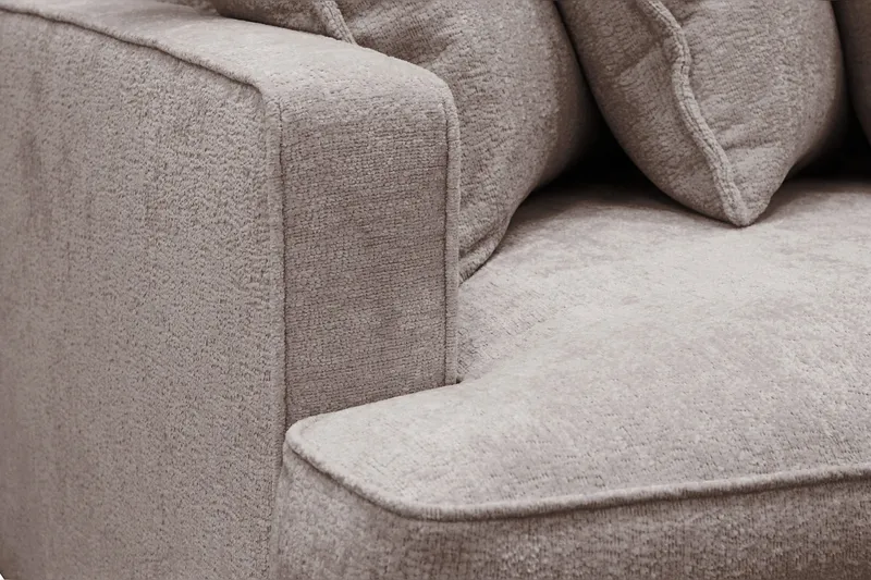 Rossita Lyx 4-sits Extra djup Soffa i Chenille - Grå / Brun - Möbler - Vardagsrum - Soffor - 4-sits soffor