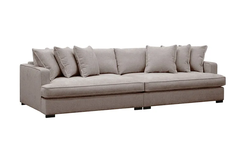 Rossita Lyx 4-sits Extra djup Soffa i Chenille - Grå / Brun - Möbler - Vardagsrum - Soffor - 4-sits soffor