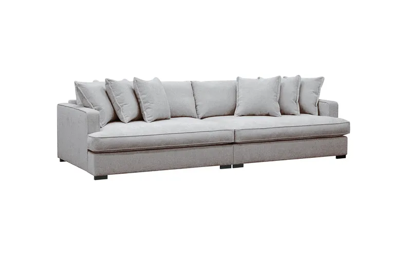 Rossita Lyx 4-sits Extra djup Soffa i Chenille - Grå / Brun - Möbler - Vardagsrum - Soffor - 4-sits soffor