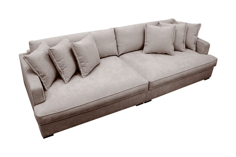 Rossita Lyx 4-sits Extra djup Soffa i Chenille - Grå / Brun - Möbler - Vardagsrum - Soffor - 4-sits soffor