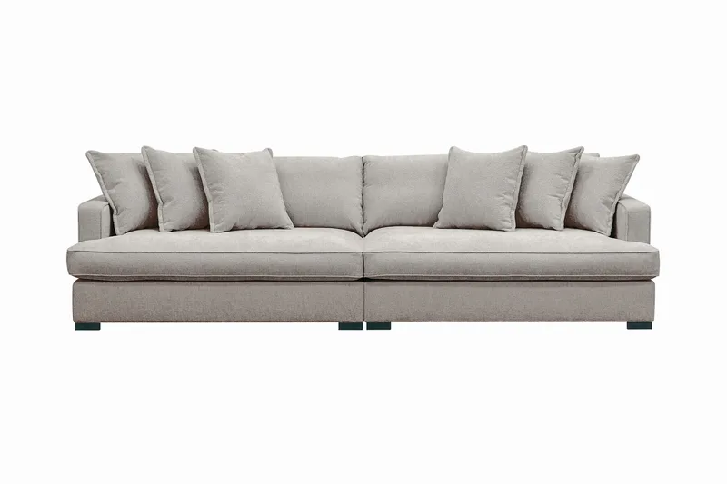 Rossita Lyx 4-sits Extra djup Soffa i Chenille - Grå / Brun - Möbler - Vardagsrum - Soffor - 4-sits soffor