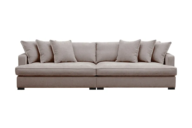 Rossita Lyx 4-sits Extra djup Soffa i Chenille - Grå / Brun - Möbler - Vardagsrum - Soffor - 4-sits soffor