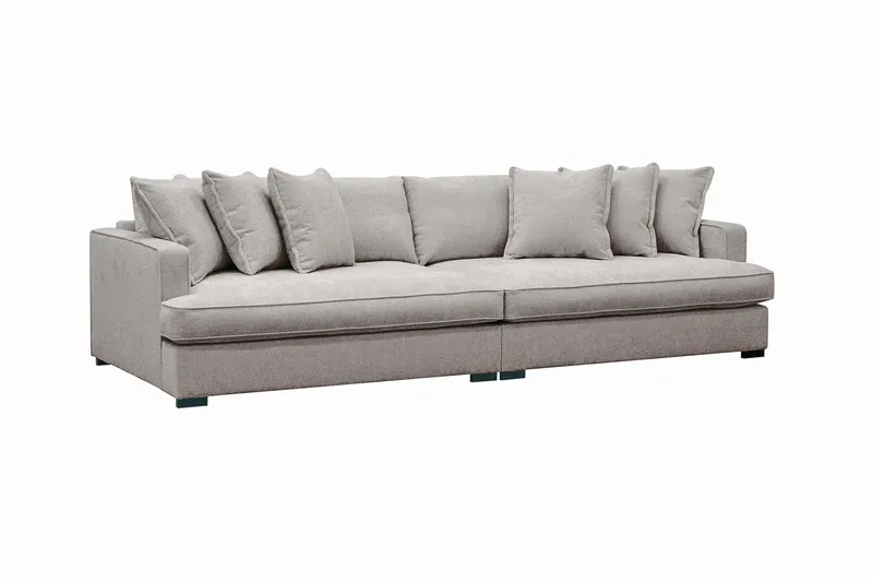 Rossita Lyx 4-sits Extra djup Soffa i Chenille - Grå / Brun - Möbler - Vardagsrum - Soffor - 4-sits soffor