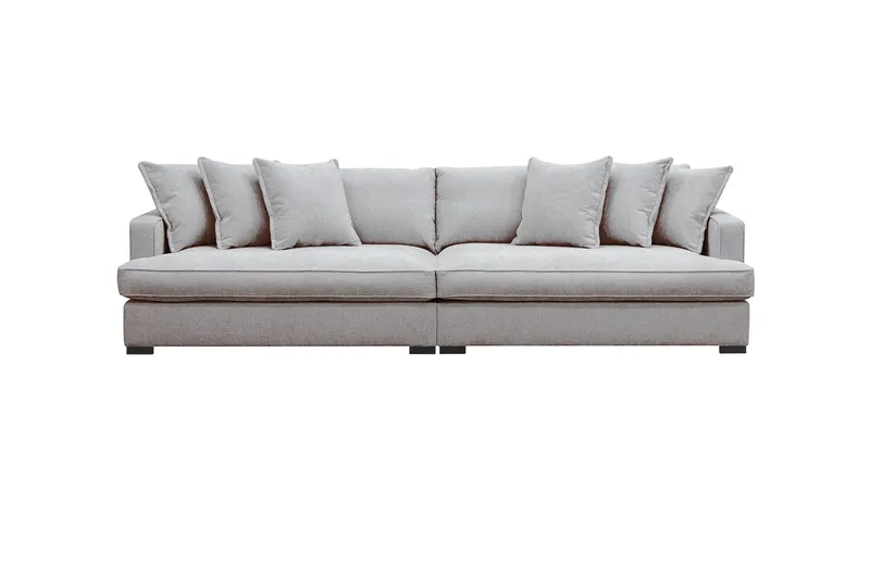 Rossita Lyx 4-sits Extra djup Soffa i Chenille - Grå / Brun - Möbler - Vardagsrum - Soffor - 4-sits soffor