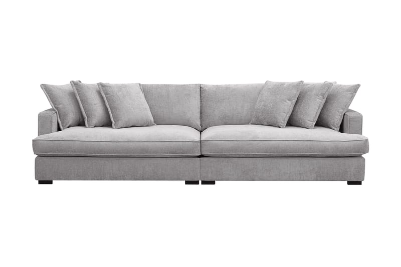 Rossita Lyx 4-sits Extra djup Soffa i Chenille - Grå - Möbler - Vardagsrum - Soffor - 4-sits soffor