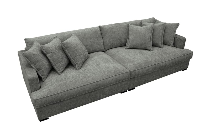 Rossita Lyx 4-sits Extra djup Soffa i Chenille - Grå - Möbler - Vardagsrum - Soffor - 4-sits soffor