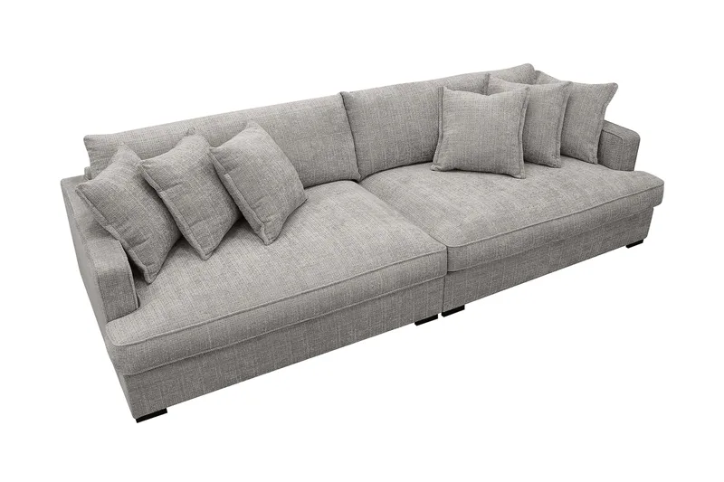 Rossita Lyx 4-sits Extra djup Soffa i Chenille - Ljusgrå - Möbler - Vardagsrum - Soffor - 4-sits soffor