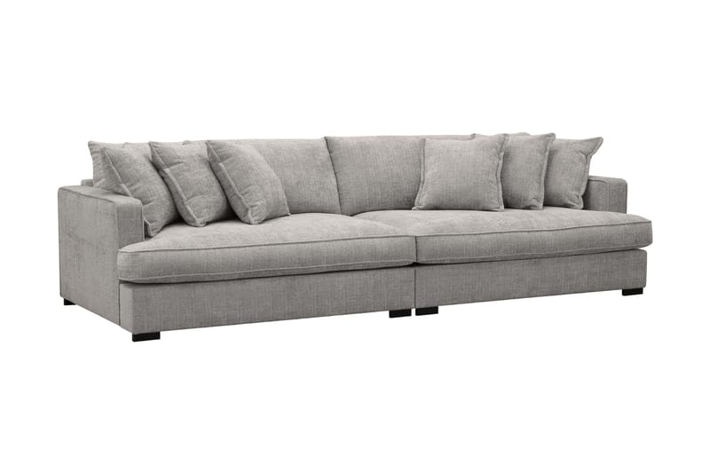 Rossita Lyx 4-sits Extra djup Soffa i Chenille - Ljusgrå - Möbler - Vardagsrum - Soffor - 4-sits soffor