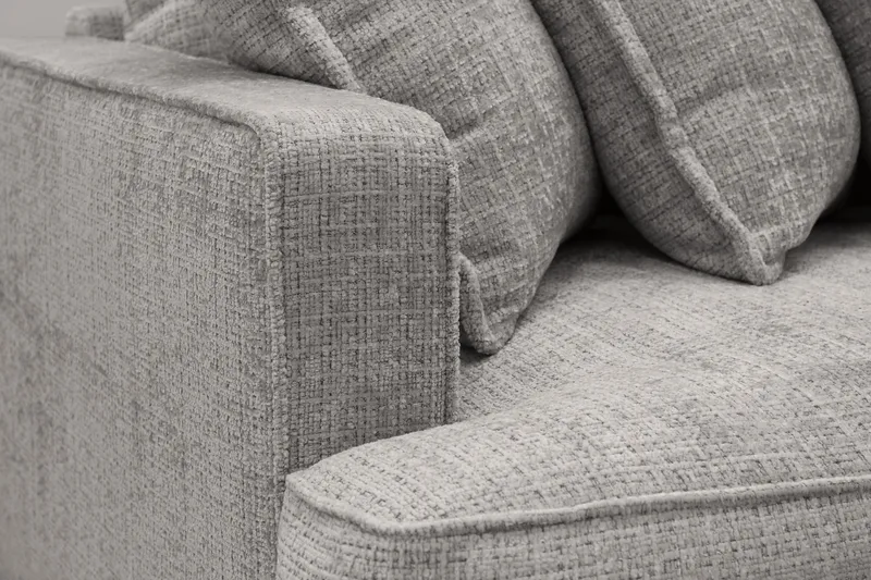 Rossita Lyx 4-sits Extra djup Soffa i Chenille - Ljusgrå - Möbler - Vardagsrum - Soffor - 4-sits soffor
