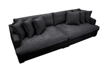 Rossita Lyx 4-sits Extra djup Soffa i Chenille - Svart - Möbler - Vardagsrum - Soffor - 4-sits soffor
