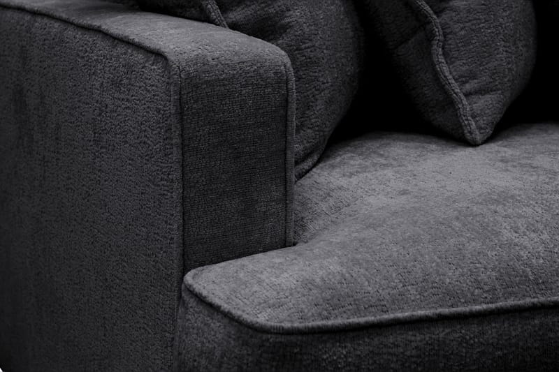 Rossita Lyx 4-sits Extra djup Soffa i Chenille - Svart - Möbler - Vardagsrum - Soffor - 4-sits soffor