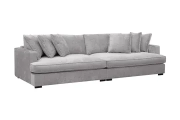 Rossita Lyx 4-sits Extra djup Soffa i Chenille - Trenza 03, Grå Chenille - Möbler - Vardagsrum - Soffor - 4-sits soffor