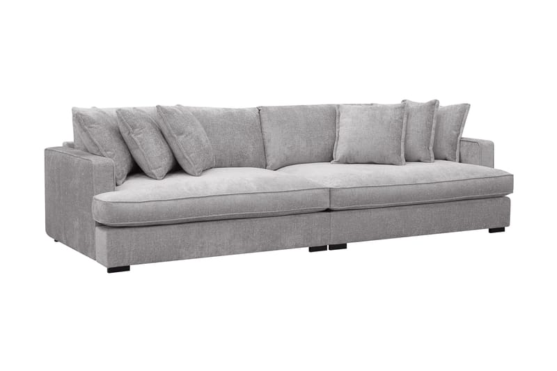 Rossita Lyx 4-sits Extra djup Soffa i Chenille - Trenza 03, Grå Chenille - Möbler - Vardagsrum - Soffor - 4-sits soffor