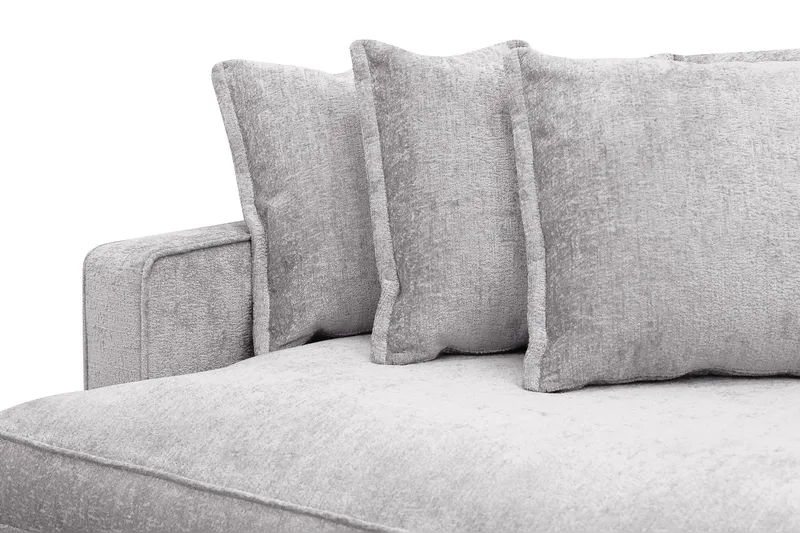 Rossita Lyx 4-sits Extra djup Soffa i Chenille - Trenza 03, Grå Chenille - Möbler - Vardagsrum - Soffor - 4-sits soffor