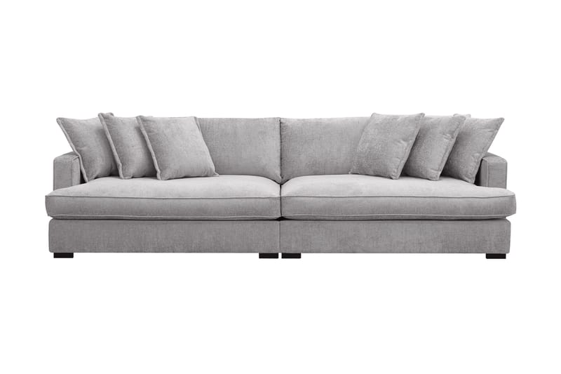 Rossita Lyx 4-sits Extra djup Soffa i Chenille - Trenza 03, Grå Chenille - Möbler - Vardagsrum - Soffor - 4-sits soffor