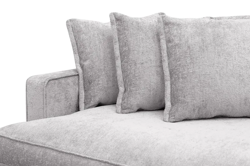 Rossita Lyx 4-sits Extra djup Soffa i Chenille - Trenza 03, Grå Chenille - Möbler - Vardagsrum - Soffor - 4-sits soffor