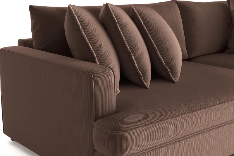 Rossita Lyx 4-sits Extra djup Soffa i Manchester - Brun - Möbler - Vardagsrum - Soffor - 4-sits soffor