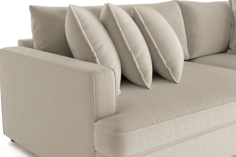 Rossita Lyx 4-sits Extra djup Soffa i Manchester - Greige - Möbler - Vardagsrum - Soffor - 4-sits soffor