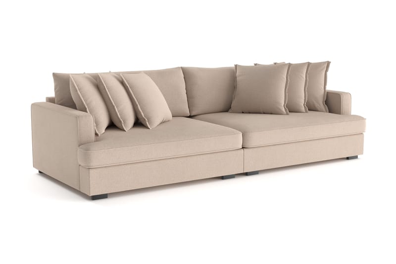 Rossita Lyx 4-sits Extra djup Soffa i Tyg - Beige - Möbler - Vardagsrum - Soffor - 4-sits soffor
