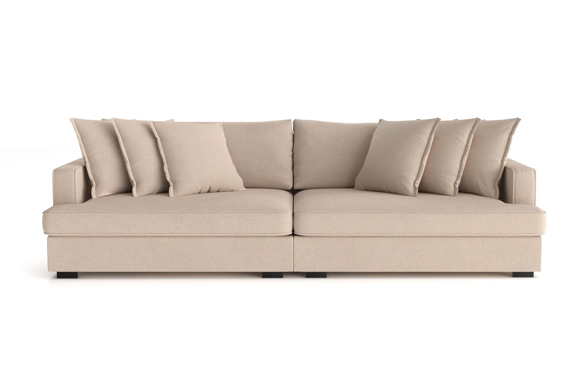 rossita lyx 4-sits extra djup soffa i tyg - beige
