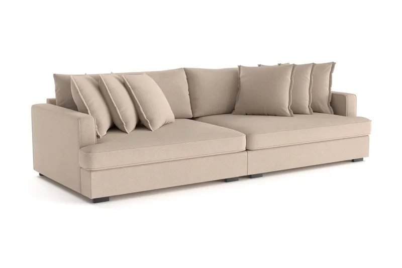 Rossita Lyx 4-sits Extra djup Soffa i Tyg - Beige - Möbler - Vardagsrum - Soffor - 4-sits soffor