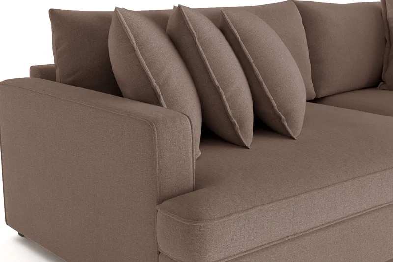 Rossita Lyx 4-sits Extra djup Soffa i Tyg - Brun - Möbler - Vardagsrum - Soffor - 4-sits soffor