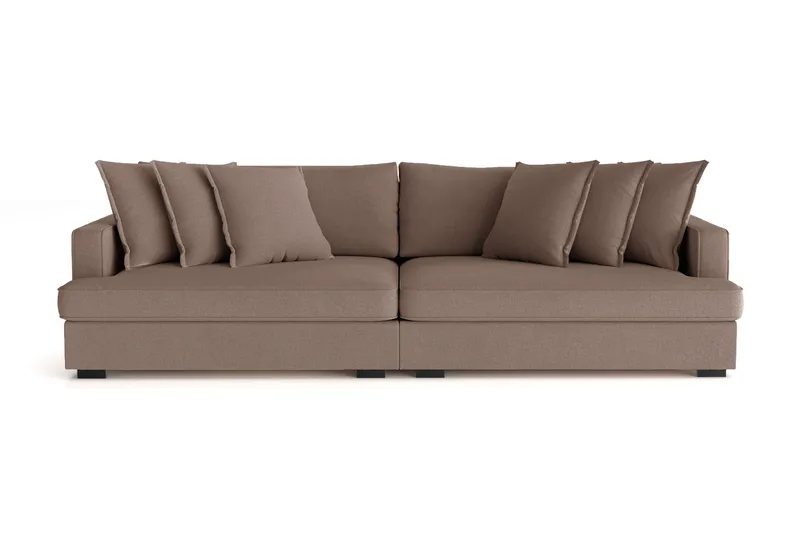 Rossita Lyx 4-sits Extra djup Soffa i Tyg - Brun - Möbler - Vardagsrum - Soffor - 4-sits soffor