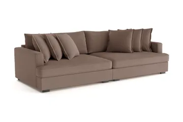 Rossita Lyx 4-sits Extra djup Soffa i Tyg - Brun - Möbler - Vardagsrum - Soffor - 4-sits soffor