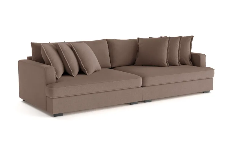 Rossita Lyx 4-sits Extra djup Soffa i Tyg - Brun - Möbler - Vardagsrum - Soffor - 4-sits soffor