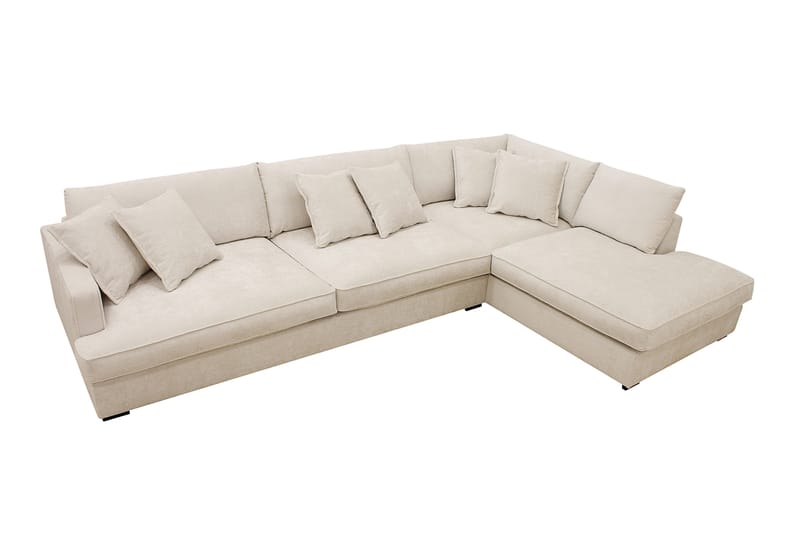 Rossita Lyx 4-sits Extra djup Soffa med Schäslong Höger - Beige Chenille - Möbler - Vardagsrum - Soffor - Divansoffa & schäslong