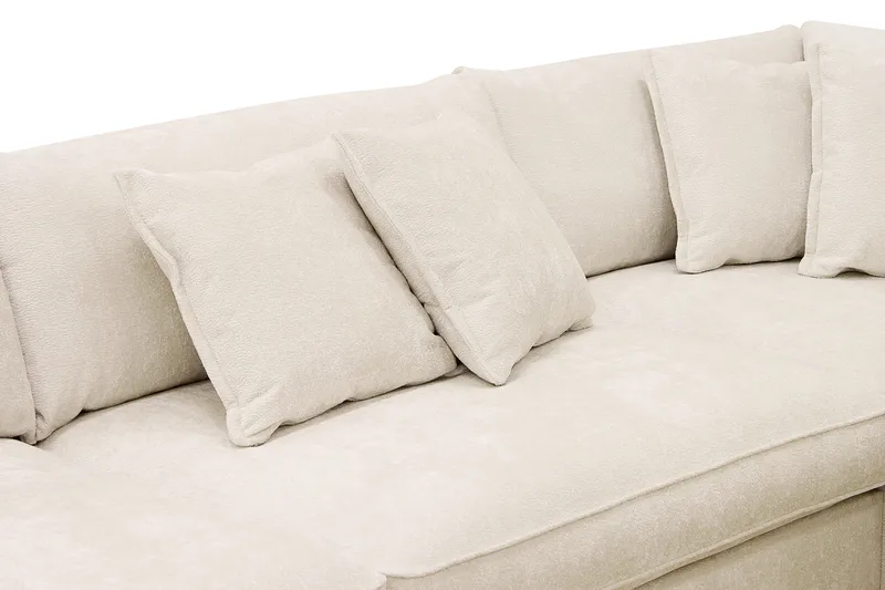 Rossita Lyx 4-sits Extra djup Soffa med Schäslong Höger - Beige Chenille - Möbler - Vardagsrum - Soffor - Divansoffa & schäslong