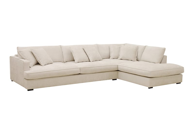 Rossita Lyx 4-sits Extra djup Soffa med Schäslong Höger - Beige Chenille - Möbler - Vardagsrum - Soffor - Divansoffa & schäslong