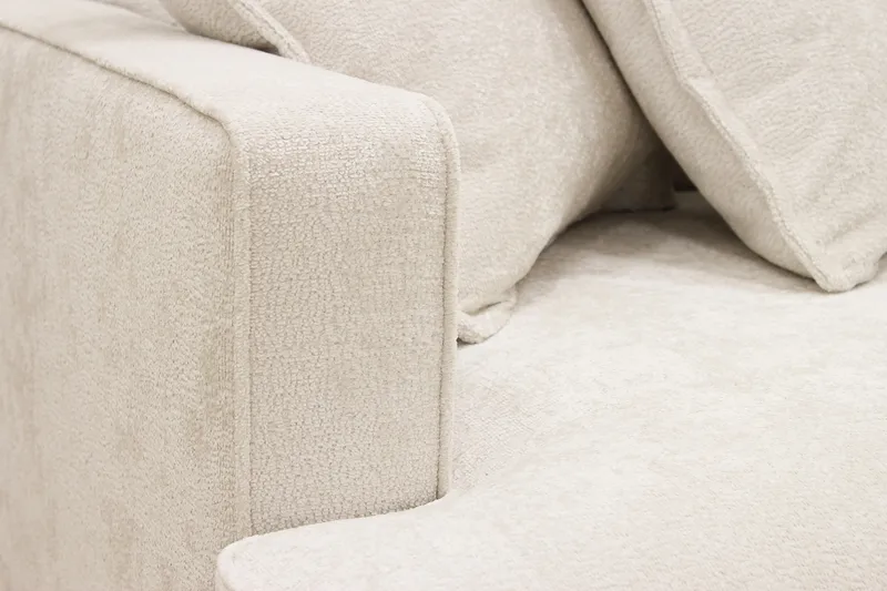 Rossita Lyx 4-sits Extra djup Soffa med Schäslong Höger - Beige Chenille - Möbler - Vardagsrum - Soffor - Divansoffa & schäslong