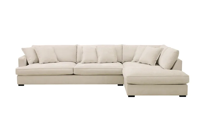Rossita Lyx 4-sits Extra djup Soffa med Schäslong Höger - Beige Chenille - Möbler - Vardagsrum - Soffor - Divansoffa & schäslong