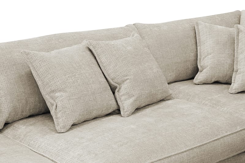 Rossita Lyx 4-sits Extra djup Soffa med Schäslong Höger - Beige Chenille - Möbler - Vardagsrum - Soffor - Divansoffa & schäslong