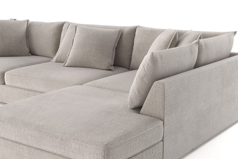 Rossita Lyx 4-sits Extra djup Soffa med Schäslong Höger - Beige Chenille - Möbler - Vardagsrum - Soffor - Sammetssoffor