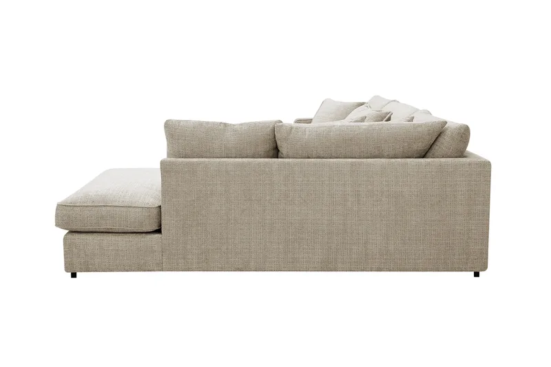 Rossita Lyx 4-sits Extra djup Soffa med Schäslong Höger - Beige Chenille - Möbler - Vardagsrum - Soffor - Sammetssoffor