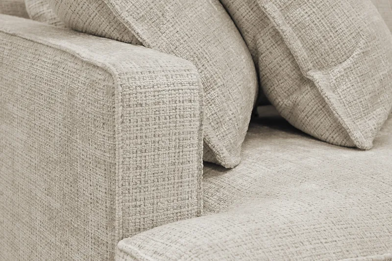 Rossita Lyx 4-sits Extra djup Soffa med Schäslong Höger - Beige Chenille - Möbler - Vardagsrum - Soffor - Divansoffa & schäslong